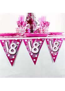 Amscan Guirlande rose 18e anniversaire 4m
