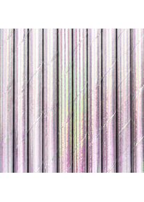 partydeco 10 Pailles en carton scintillantes 19,5 cm