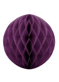 partydeco Boule nid d'abeille Lumina violet foncé 30cm
