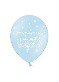 partydeco 50 ballons joyeux anniversaire bébé garçon