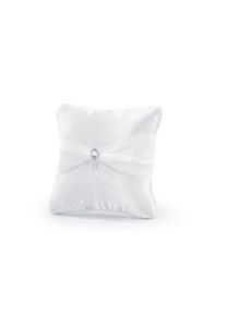 partydeco Dekorativ pudeunderstøtningsring i hvid 20 x 20 cm