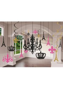 Amscan Day in Paris Décoration à suspendre nostalgie Paris 18 pièces