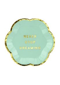 partydeco 6 assiettes en carton bonbons menthe 13cm