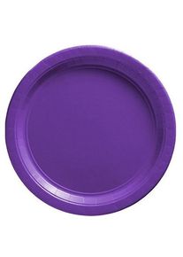 Amscan 50 assiettes en carton violet Genève 17cm