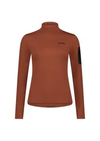 Mons Royale Women's Diversion Merino Mock Neck L/S Cycling jersey Women (L, brown)