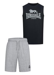 Lonsdale Tréningruha 'Claremorris' Férfi szürke, fekete , Méret 3XL