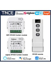 TNCE Tuya Curtain Switch module wifi zigbee rf433mhz, Roller Blinds Shutter Motor breaker, Smart Control Voice Alexa Google Home