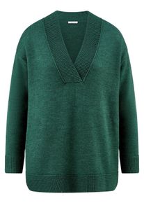 Peter Hahn - V-Pullover, gr&uuml;n, Gr. 44, Schurwolle