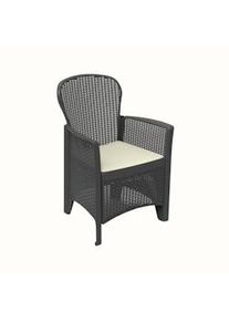 Ipae Progarden Cadeira de Jardim Folia Antracite 59x57x85,5cm