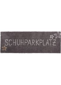 unisex Voetmat in taupe ,maat 35x50 cm, Witt, 100% Polyester. Achterzijde: 100% Latex