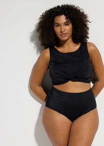 bonprix Mujer, Bikini bustier con diseño cruzado (2 piezas), negro, 36