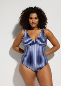 bonprix Női Alakformáló fürdőruha közepes formáló hatással, kék, 42