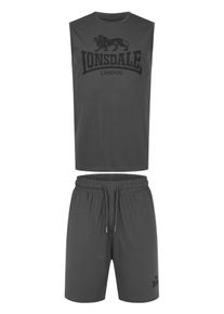 Lonsdale Camisa 'Allanton' em cinzento Tamanho 3XL Estampado com logo