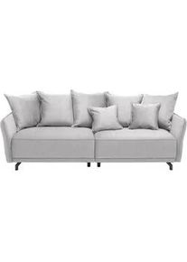 Carryhome Bigsofa , Hellgrau , Textil , Uni , Füllung: Silikon,Silikon , 226x91x103 cm , Stoffauswahl , Wohnzimmer, Sofas & Couches, Sofas, Textilsofas