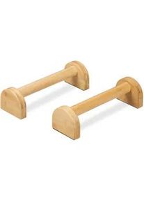 Relaxdays 2Xliegestützgriffe , Hellbraun , Holz, Kunststoff , 12x36 cm , Freizeit & Co, Sport & Fitness