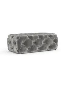 Maison de Reve Pouf Cosimo Grau Chenille , Textil , Füllung: Schaumstoff , Rund , 130x39x65 cm , Oeko-Tex® Standard 100, FSC 100%, Hergestellt in Europa , Wohnzimmer, Hocker, Poufs