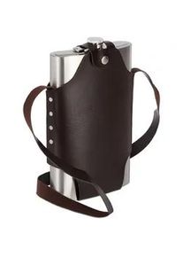 Relaxdays Flachmann , Silberfarben , Metall, Kunststoff , 18x29x5.5 cm , Essen & Trinken, Barausstattung