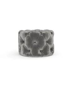 Maison de Reve Pouf Cosimo Grau Chenille , Textil , Füllung: Schaumstoff , Rund , 60x40x60 cm , Oeko-Tex® Standard 100, FSC 100%, Hergestellt in Europa , Wohnzimmer, Hocker, Poufs
