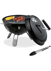 Relaxdays Kugelgrill , Multicolor , Metall, Textil , Rund , 42 cm , Grills & Outdoor-Küchen, Holzkohlegrills