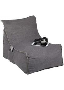 Relaxdays Sitzsack , Grau , Textil , 63x62x90 cm , Wohnzimmer, Hocker, Sitzsäcke, XXL Sitzsäcke