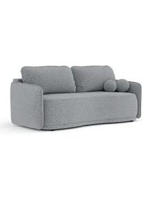 Maison de Reve Schlafsofa Mitsis Grau Plüschstoff , Textil , Füllung: Schaumstoff,Schaumstoff , Rundrohr , 231x93x106 cm , Oeko-Tex® Standard 100, Reach, Hergestellt in Europa , Babymöbel & Kindermöbel, Kinderzimmer & Jugendzimmer, Schlafsofas