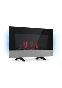 Klarstein Basel Baseline, elektrický krb, 2000 W, 2 úrovne ohrevu, termostat, sklo, ušľachtilá oceľ