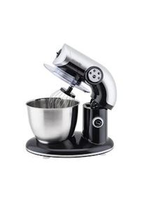 H.Koenig KM80 Blender Amasser, 1000W, 5,5L, 4 velocidades, até 2 kg de massa, braço com reclinável e cabeça móvel, AC inoxidável, 80dB, preto