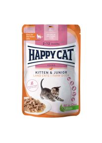 Happy Cat Kitten & Junior Land Ente Pouch 20x85g
