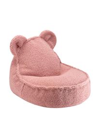 Teddy pouf pour enfant tissu en peluche goyave Wigiwama
