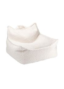Pouf pour enfant Fauteuil Teddy tissu blanc crème Wigiwama