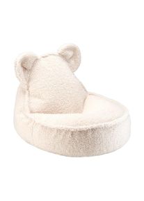 Teddy pouf pour enfant tissu Teddy blanc crème Wigiwama