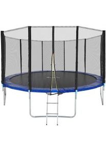 TecTake Trampolino con rete di protezione nero/blu - 403521