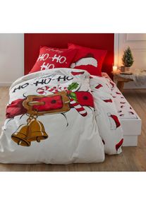 Lenzuolo con angoli in fantasia natalizia, Bianco, Taglia 100x200 cm, bonprix