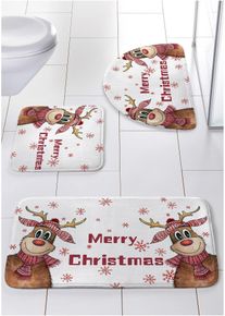 Tappeto da bagno con memory foam, Bianco, Taglia 2 (Tappetino per WC a muro 45x50 cm), bonprix