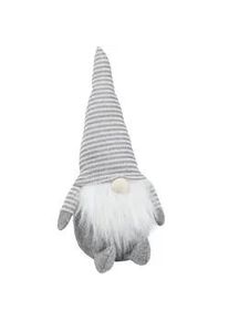 X-Mas Wichtel , Grau, Weiß , Textil , 35 cm , zum Stellen , Dekoration, Dekofiguren & Skulpturen, Sonstige Figuren