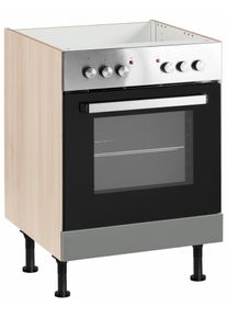 Optifit Herdumbauschrank »Bern« 60 cm breit in grau, Größe B/H/T: 60 cm x 87 cm x 58,4 cm
