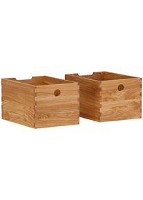 Home Affaire Schubkasten »4A4« Eiche in beige, Größe B/H/T: 24 cm x 18 cm x 31 cm