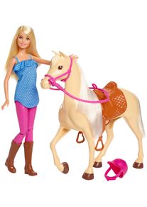 Barbie Anziehpuppe »Pferd mit Puppe« Spielset in bunt