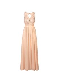 Apart Fashion, Damen, Kleider, Chiffonkleid mit Perlenbesatz, Cut-out-Rücken und Perlenknopfverschluss, Rosa, (36)