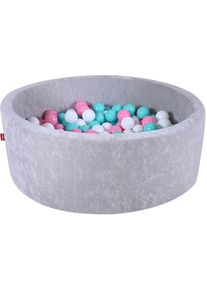 KNORRTOYS Bällebad »Soft, Grey« mit 300 Bällen rose/creme/lightBlue; Made in Germany in bunt