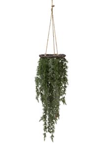 Creativ Deco Winterliche Kunstpflanze »Weihnachtsdeko« Hängezweig in Frost-Optik in grün, Größe B/H/L: 125 cm