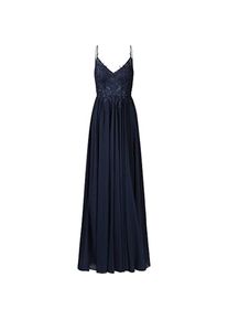 Apart Fashion, Damen, Kleider, V-Ausschnitt Abendkleid mit Pailletten, Spaghettiträgern und Reissverschluss, Blau, (40)