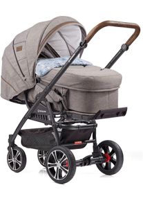 Gesslein Kombi-Kinderwagen »F4 Air+ mit Tragetasche C2 Compact, Stein meliert/Lama« Design & Handarbeit aus Deutschland in schwarz
