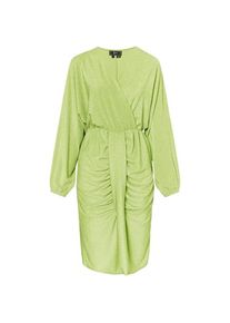 Caspio, Damen, Kleider, Abendkleid mit Glanzfaden, Wickel-Oberteil und drapiertem Rock, (M)