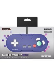 retro-bit LegacyGC -langallinen peliohjain, lila, Gamecube / Wii (Wii), Gaming Controller, Blau