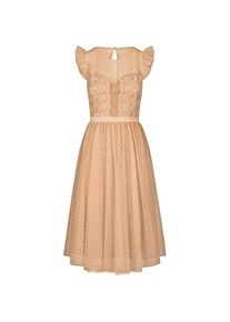 Apart Fashion, Damen, Kleider, Cocktailkleid für Damen in romantischem Look mit runder Halslinie und gekräuseltem Rockteil, Rosa, (L)