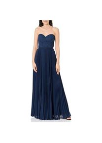 Laona, Damen, Kleider, Partykleid mit Herz-Corsage-Oberteil und Plissérock, Blau, (L)