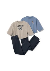 Tchibo - 2 Jersey-Pyjamas - Gr. 134/140 - dunkelblau