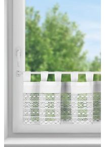 ArtFir Krátka záclona MADDELINE PU | biela 150 x 35 cm