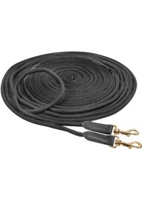 Waldhausen Gurtband Doppellonge, schwarz, 16m